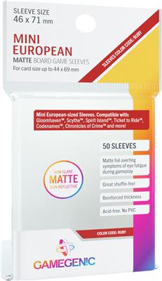 Gamegenic - Matte Mini European-Sized Boardgame Sleeves 46 x 71 mm