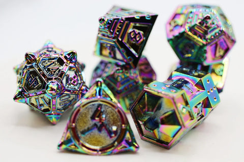 Foam Brain Games: Metal RPG Dice Set: Dice 51: Holographic Projection
