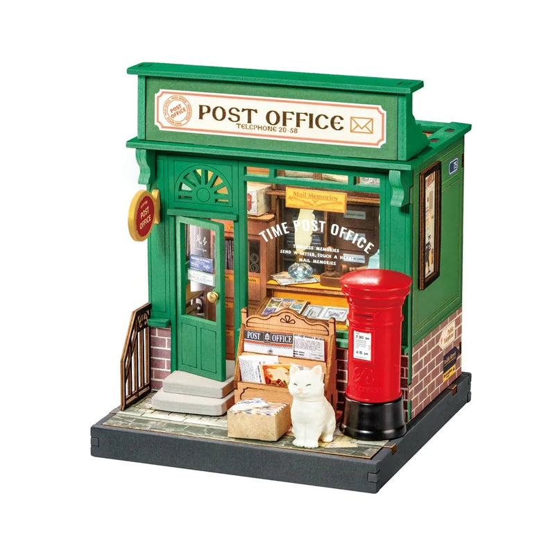 Hands Craft 3D Wooden Puzzle: DIY Miniature House: Century Post Office