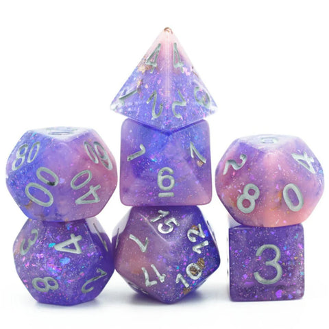 Foam Brain Games Pink & Purple Seabed Treasure RPG Dice Set