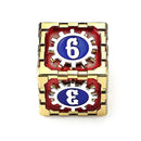 Hymgho: Cogcraft Fidget D6: Casino: Red/Blue/Silver/Gold