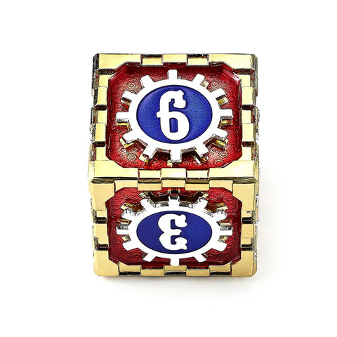 Hymgho: Cogcraft Fidget D6: Casino: Red/Blue/Silver/Gold