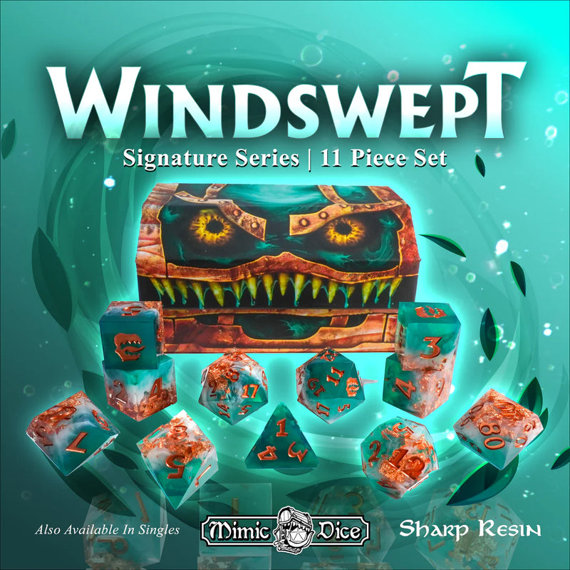 Mimic Dice: Signature Resin 11pc: Windswept