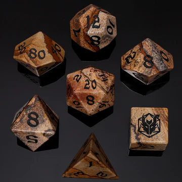 Hymgho: Dragon's Hoard Gemstone Dice: Picture Jasper