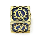 Hymgho: Cogcraft Fidget D6: Vault Dweller: Blue & Gold