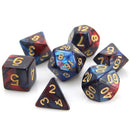 Die Hard Dice: 7pc RPG Set: Red and Blue Marble