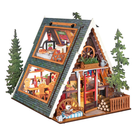 Hands Craft 3D Book Nook: DIY Miniature House: A-Frame Cabin