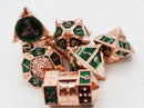 Foam Brain Games: Metal RPG Dice Set: Dice 51: Emerald Meteor Shower
