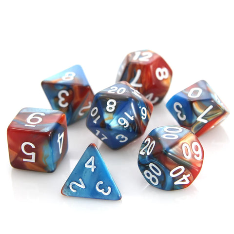 Die Hard Dice: 7pc RPG Set: Copper and Turquoise Ally