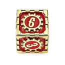 Hymgho: Cogcraft Fidget D6: Emberforge: Red & Gold