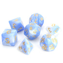 Die Hard Dice: 7pc RPG Set: Blue and White Marble