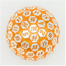 Foam Brain Games 45mm Metal D100 - Orange & Silver