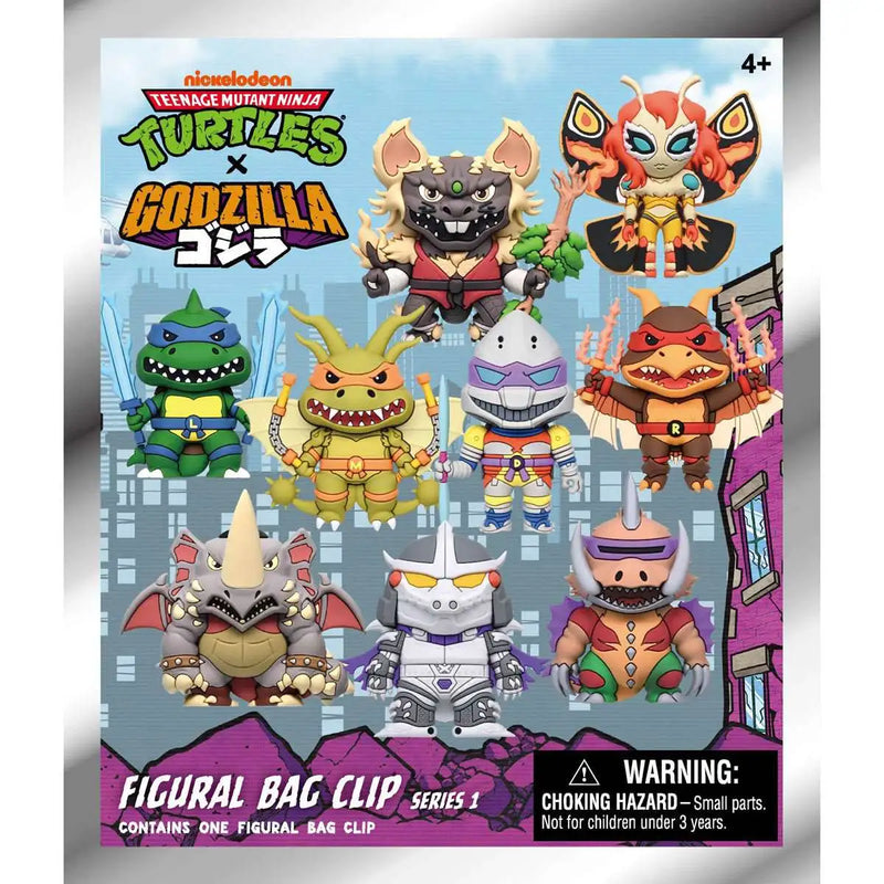 Figural 3D Bag Clip: TMNT x Godzilla: Series 1