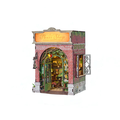 Hands Craft 3D Wooden Puzzle: DIY Book Nook: Flower Shop