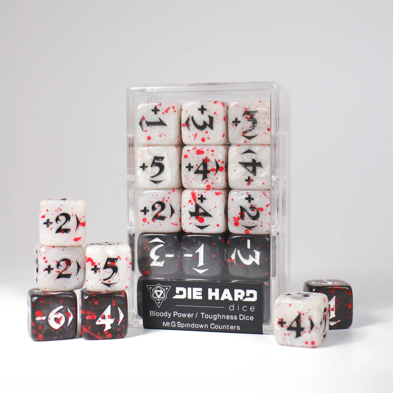 Die Hard Dice: MtG Spindown Counters - Bloody Variety Pack - White