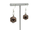 Norse Foundry D20 Earrings: Rust Monster