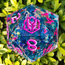 Hymgho 100mm Chonk Resin Sharp Edge D20: Vapor Wave