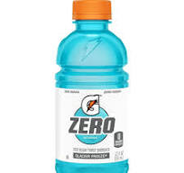 20oz Bottle:  Gatorade: Zero: Glacier Freeze