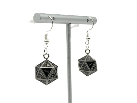 Norse Foundry D20 Earrings: Cursed Blade