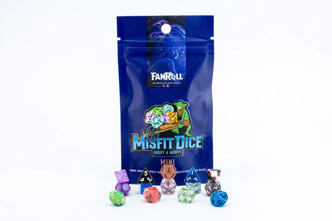 Fanroll: Mystery Misfit Mini Polyhedral Dice (2 Full Sets)