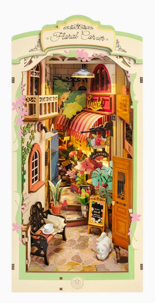 Hands Craft 3D Wooden Puzzle: Book Nook & Wonderland: Floral Corner
