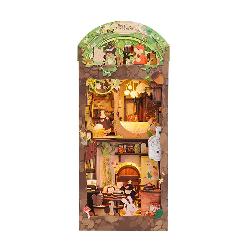 3D Wooden Puzzle Book Nook: Mole's Apartment