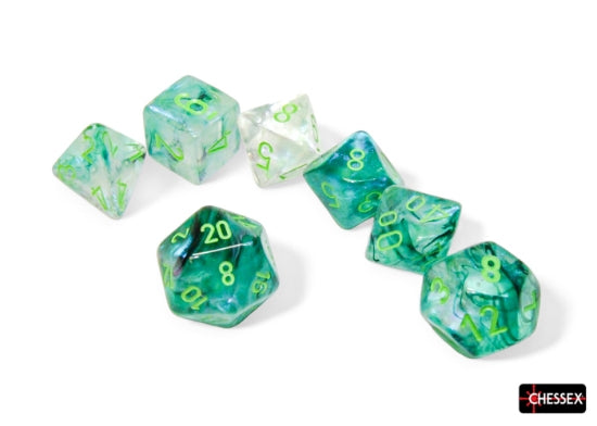 Chessex Borealis: Kelp/Light green 7 Dice Set