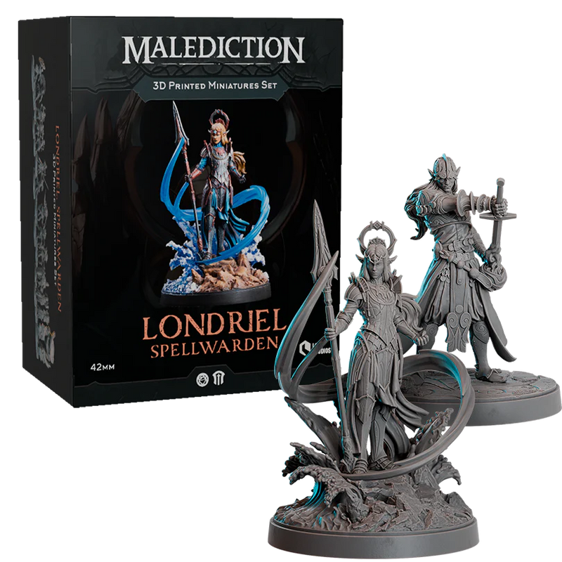 Malediction: 3D Printed Miniatures Set: Londriel, Spellwarden