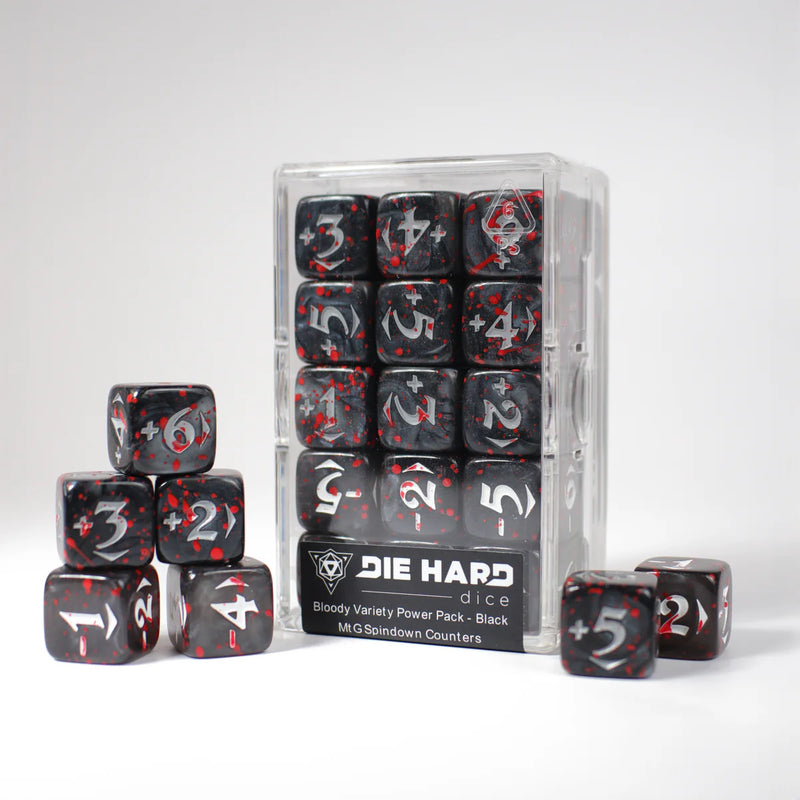 Die Hard Dice: MtG Spindown Counters - Bloody Variety Pack - Black
