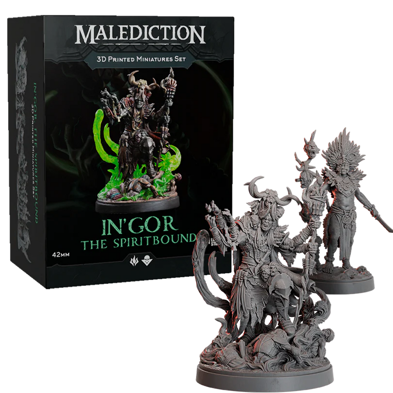 Malediction: 3D Printed Miniatures Set: In'Gor, The Spiritbound
