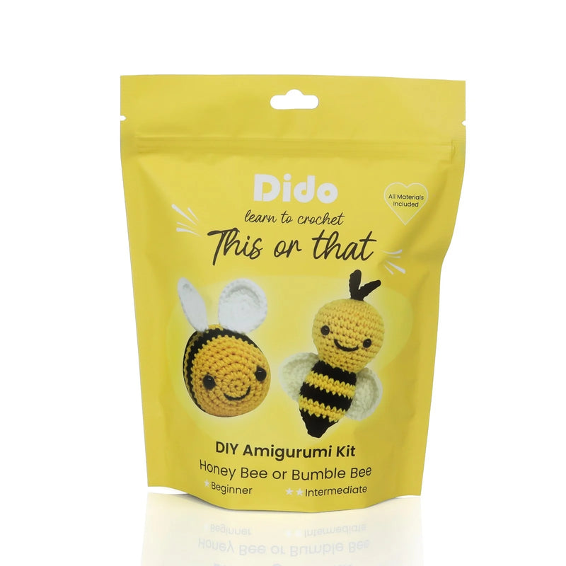 Dido DIY: Amigurumi Kit This or That: Honey Bee or Bumble Bee