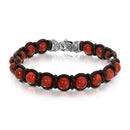 My Fun Colors Bracelets: Red Bamboo Coral/Black