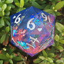 Hymgho 100mm Chonk Resin Sharp Edge D20: Gilded Storm