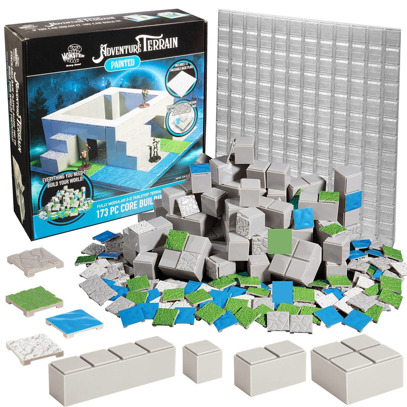 Monster Adventure Terrain: Painted Core Building Set with Baseplate (173pc)