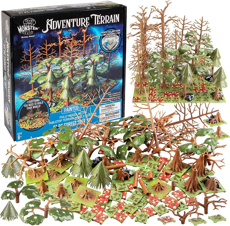 Monster Adventure Terrain: Painted Forest Tree Set (91pc)