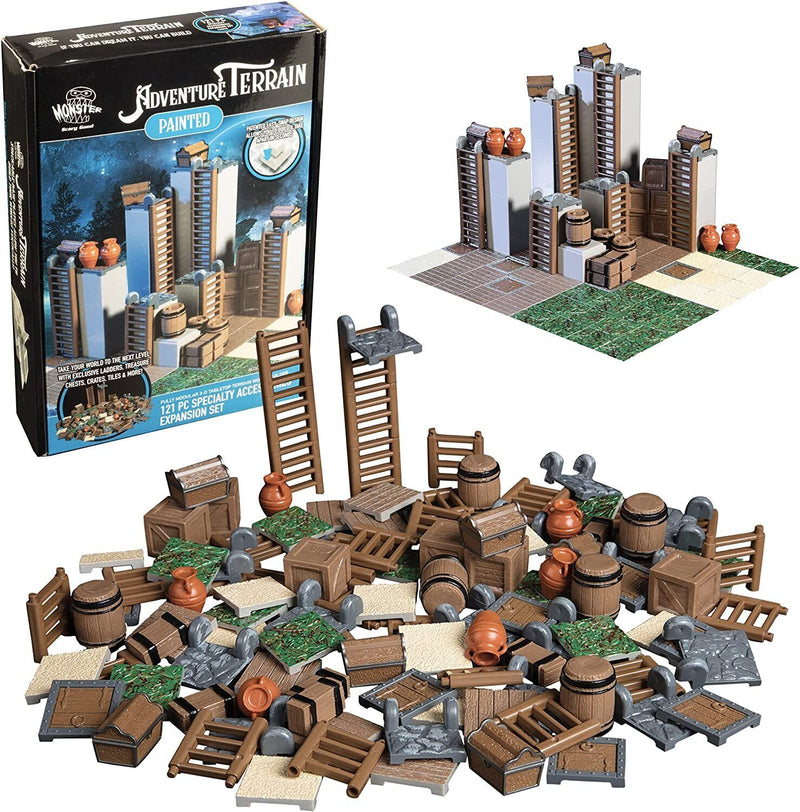 Monster Adventure Terrain: Painted Specialty Accessories and Tiles Expansion Set (121pc)