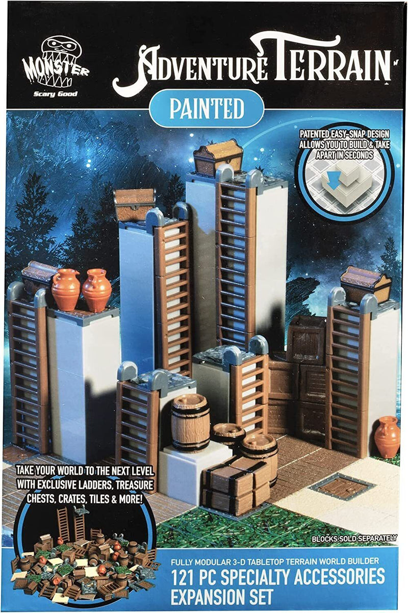 Monster Adventure Terrain: Painted Specialty Accessories and Tiles Expansion Set (121pc)