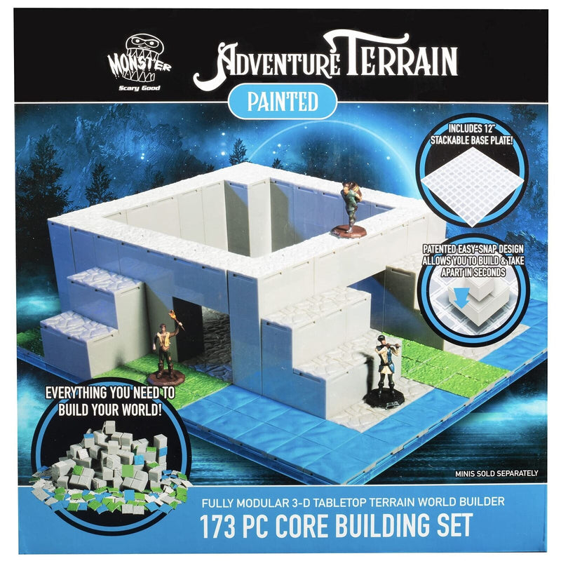 Monster Adventure Terrain: Painted Core Building Set with Baseplate (173pc)