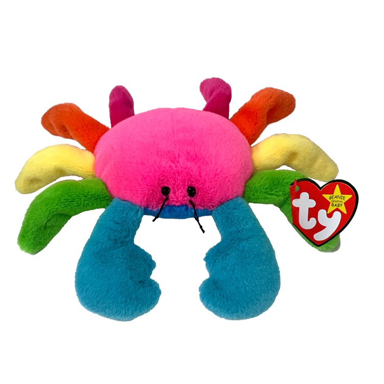 TY: Original Beanie Babies: Small: Scuttle the Rainbow Crab