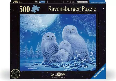 Ravensburger 500 Piece Puzzle: Owls in Moonlight