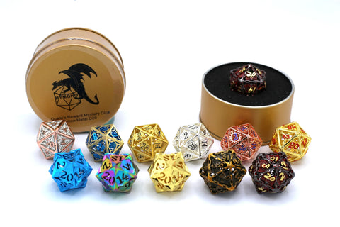 Hymgho: Mystery Dice: Hollow Metal D20