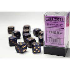 Chessex Speckled: 12MM D6 Golden Cobalt (36)