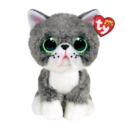 TY: Beanie Boos: Small: Fergus (Grey Cat)