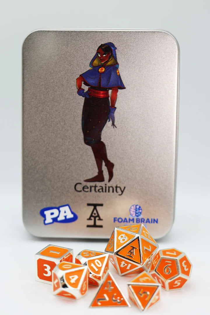 Foam Brain Games: Metal RPG Dice Set: Acquisitions Inc: Certainty