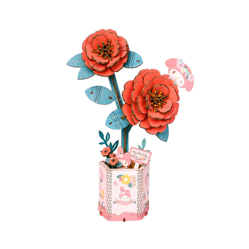 Hands Craft 3D Wooden Puzzle: Hello Kitty: My Melody Camellia