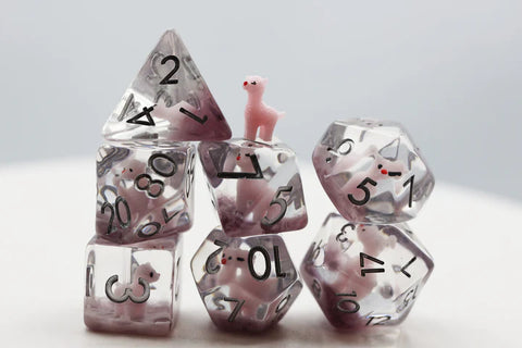 Foam Brain Games RPG Dice Set: Pink Alpaca