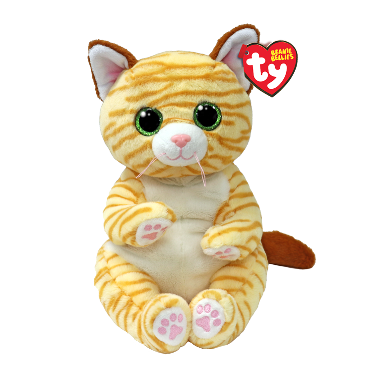 TY: Beanie Bellies: Medium: Mango (Gold Striped Cat)