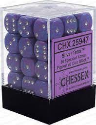 Chessex Speckled: 12MM D6 Silver Tetra (36)