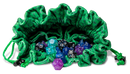 Fanroll: Velvet Dice Bag with Pockets: Dragon Storm: Green