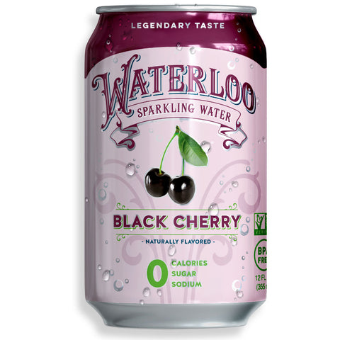 12oz Can: Waterloo: Black Cherry